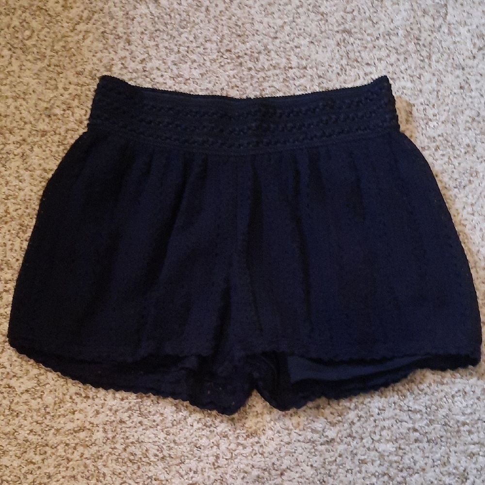Maurices Blue High Waist Shorts Elastic Waistband Lightweight